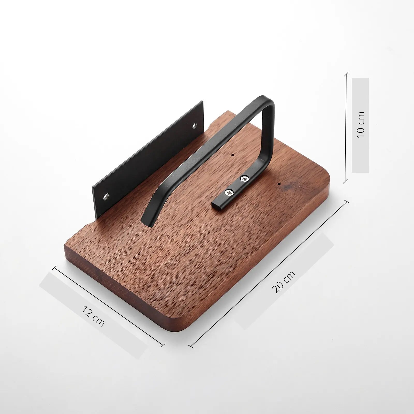 Toilettenpapierhalter aus Holz mit Ablage – Zur Wandmontage Zorenza