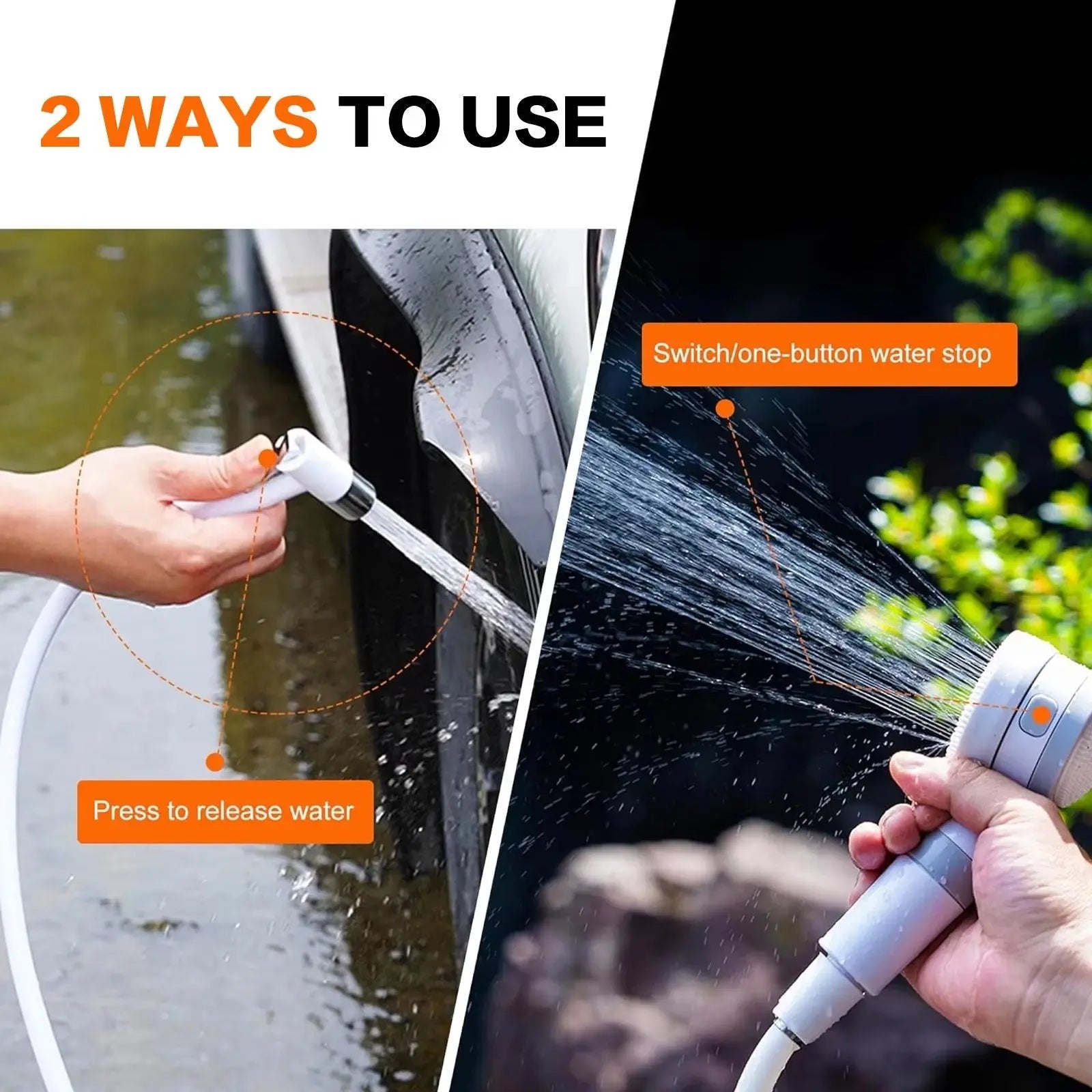 Tragbare Outdoor-Dusche mit Akku Zorenza