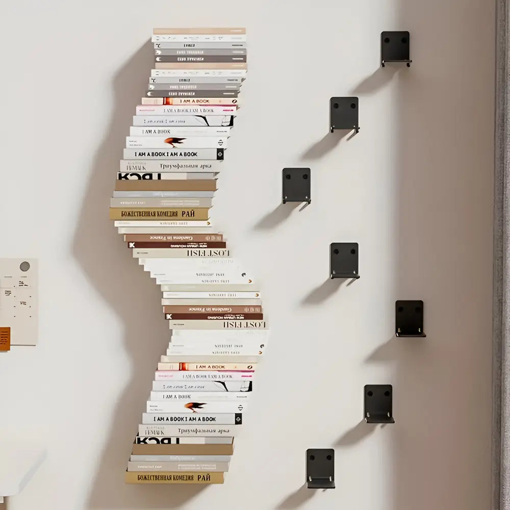 Unsichtbares Schweberegal – Bücher schweben frei an der Wand – 2er-Set Zorenza