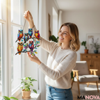 Wanddeko Vögel Acryl – Bunte Naturkunst für lebendige Räume -    Zorenza