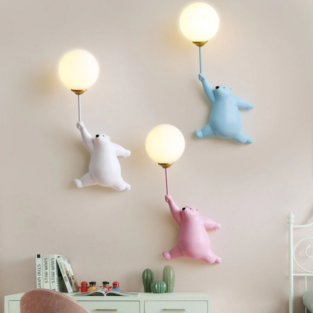 LED Wandleuchte Bär-Design mit 3 Lichtfarben -    Zorenza