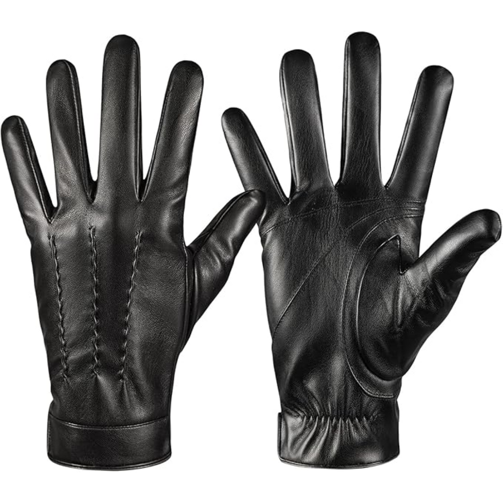 Leder-Touchscreen-Handschuhe mit Kaschmir-Fütterung -    Zorenza