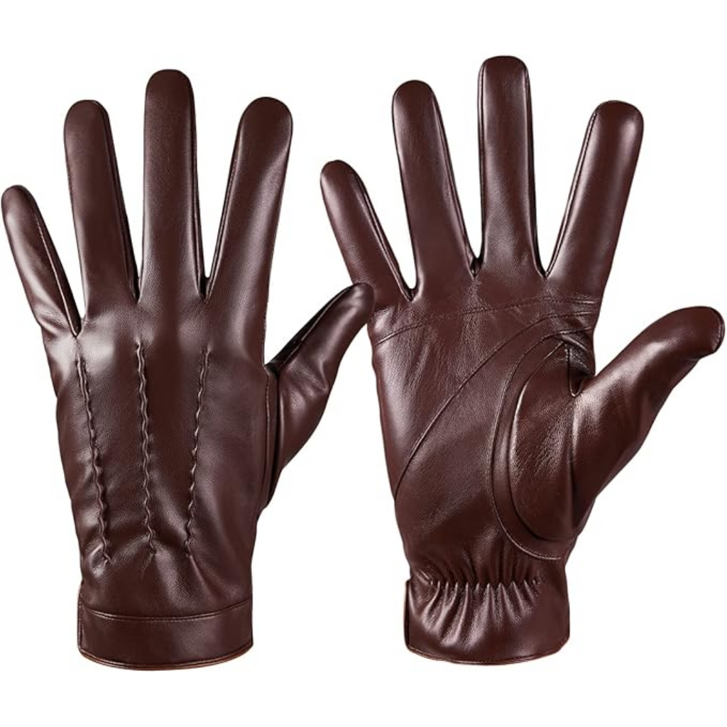 Leder-Touchscreen-Handschuhe mit Kaschmir-Fütterung -    Zorenza