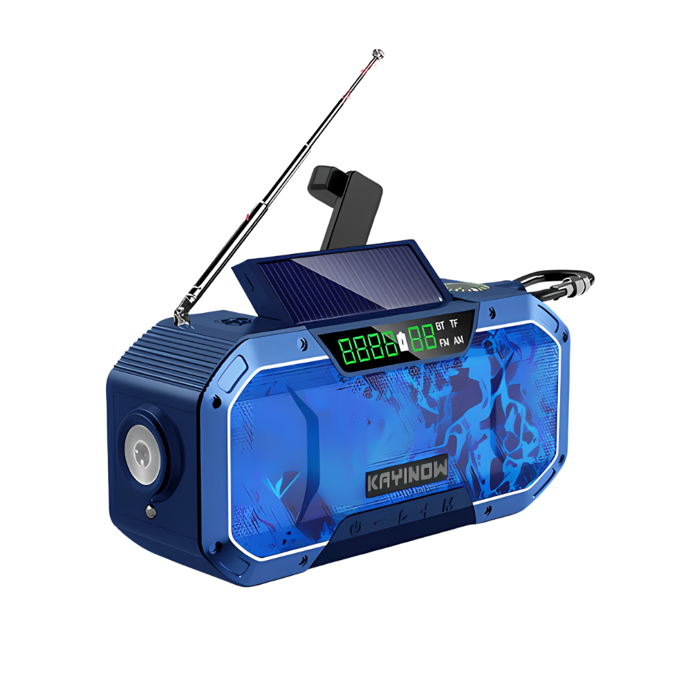Solar-Notfallradio mit Handkurbel und Powerbank -    Zorenza