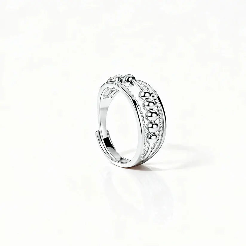 Verstellbarer Fidget-Ring – Drehband, polierter Edelstahl Zorenza