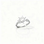 Verstellbarer Fidget-Ring – Drehband, polierter Edelstahl Zorenza
