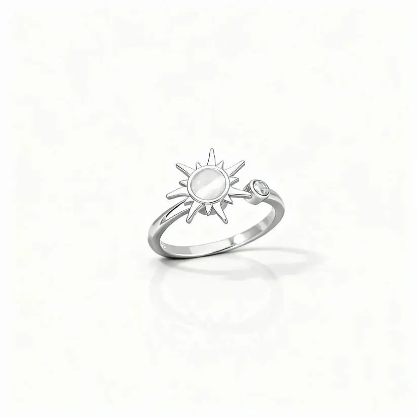 Verstellbarer Fidget-Ring – Drehband, polierter Edelstahl Zorenza
