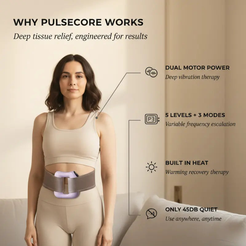 Vibrations-Massagegürtel mit Wärmefunktion – Freihändig Zorenza
