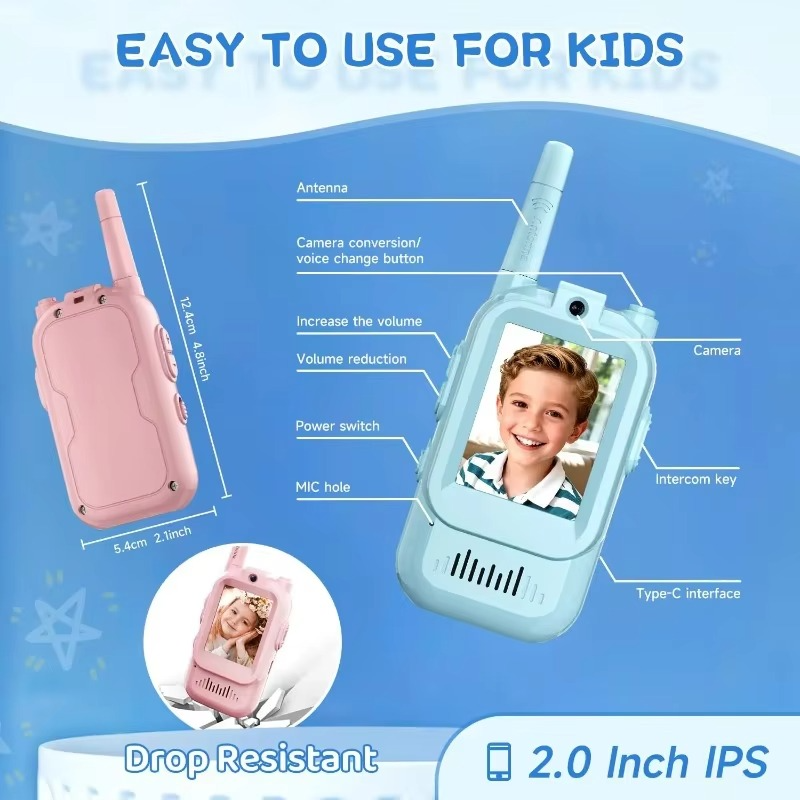 Video Walkie-Talkie für Kinder mit Livebild und Sprachübertragung -    Zorenza
