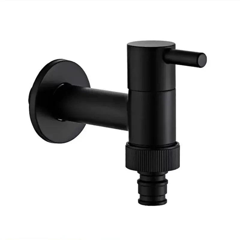 Wandwasserhahn Messing schwarz matt – für Garten und Balkon Zorenza