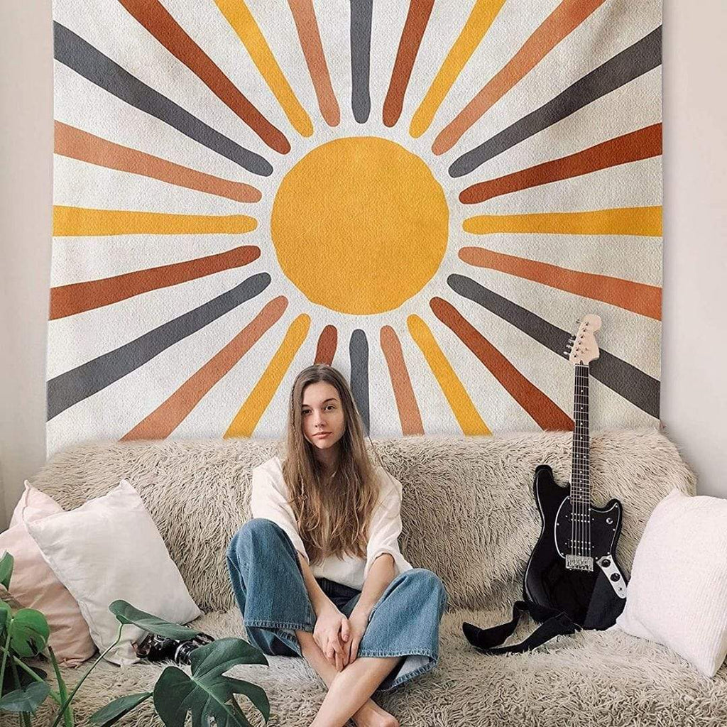 Wandteppich mit Sonnenmotiv im Boho-Stil Zorenza