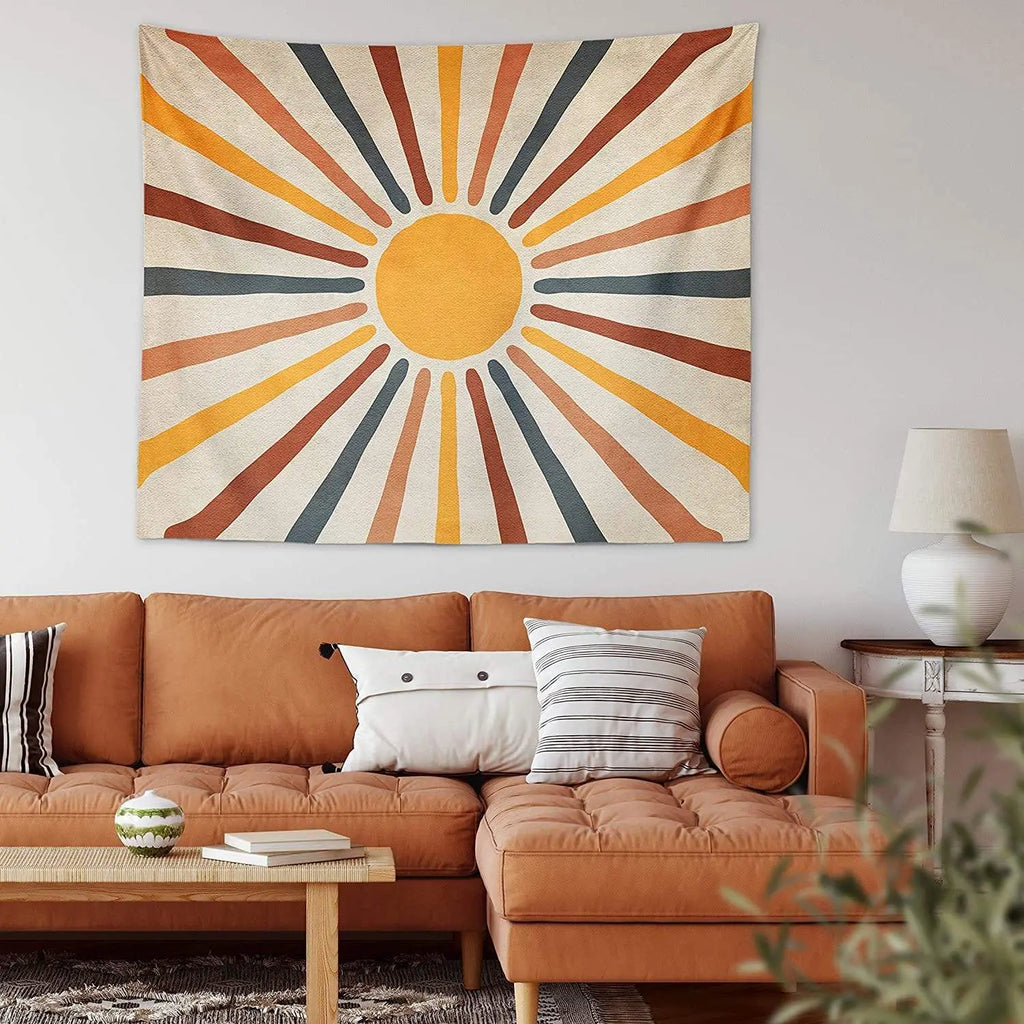 Wandteppich mit Sonnenmotiv im Boho-Stil Zorenza