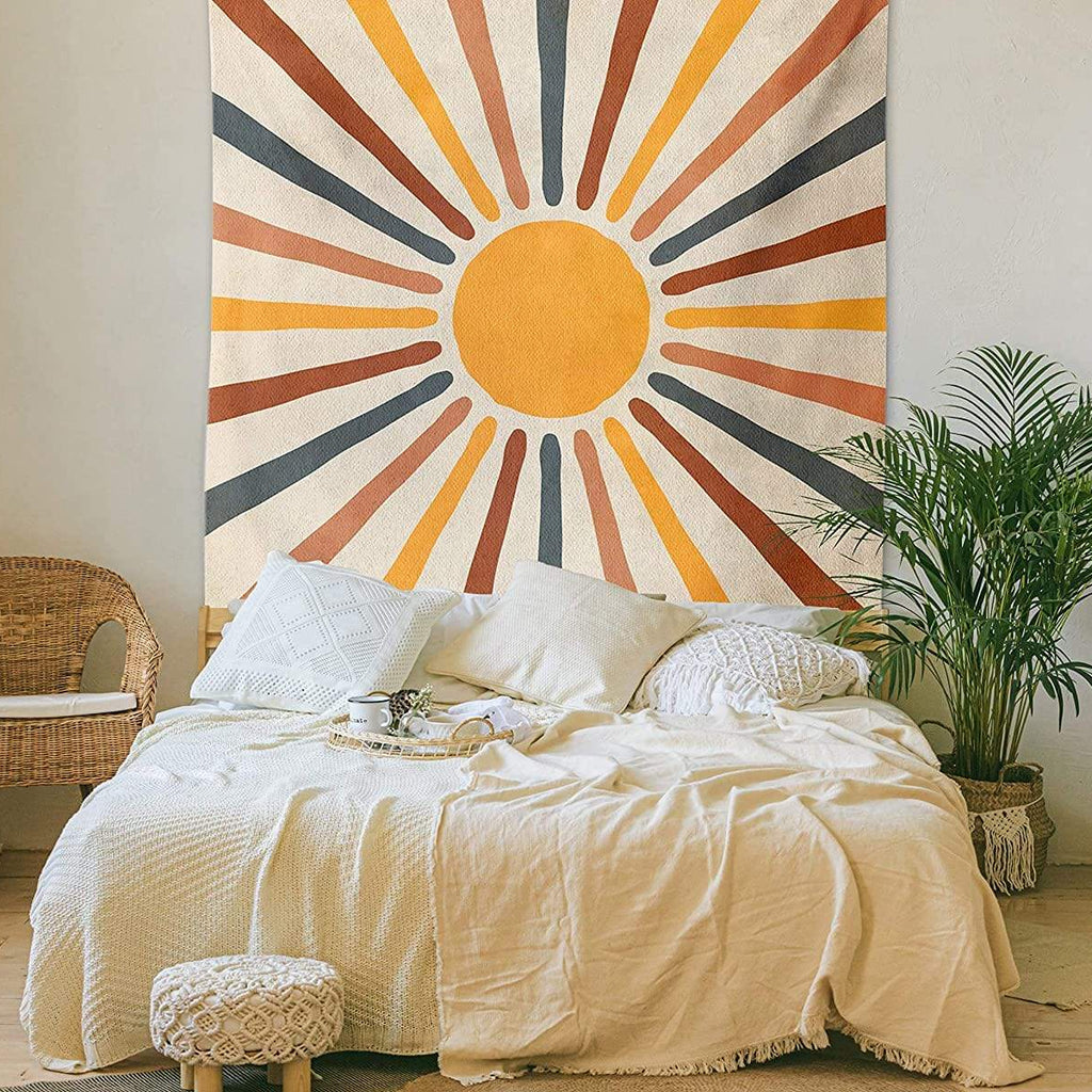Wandteppich mit Sonnenmotiv im Boho-Stil Zorenza