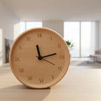 Wecker aus Buchenholz – Leises Uhrwerk, Minimales Design Zorenza