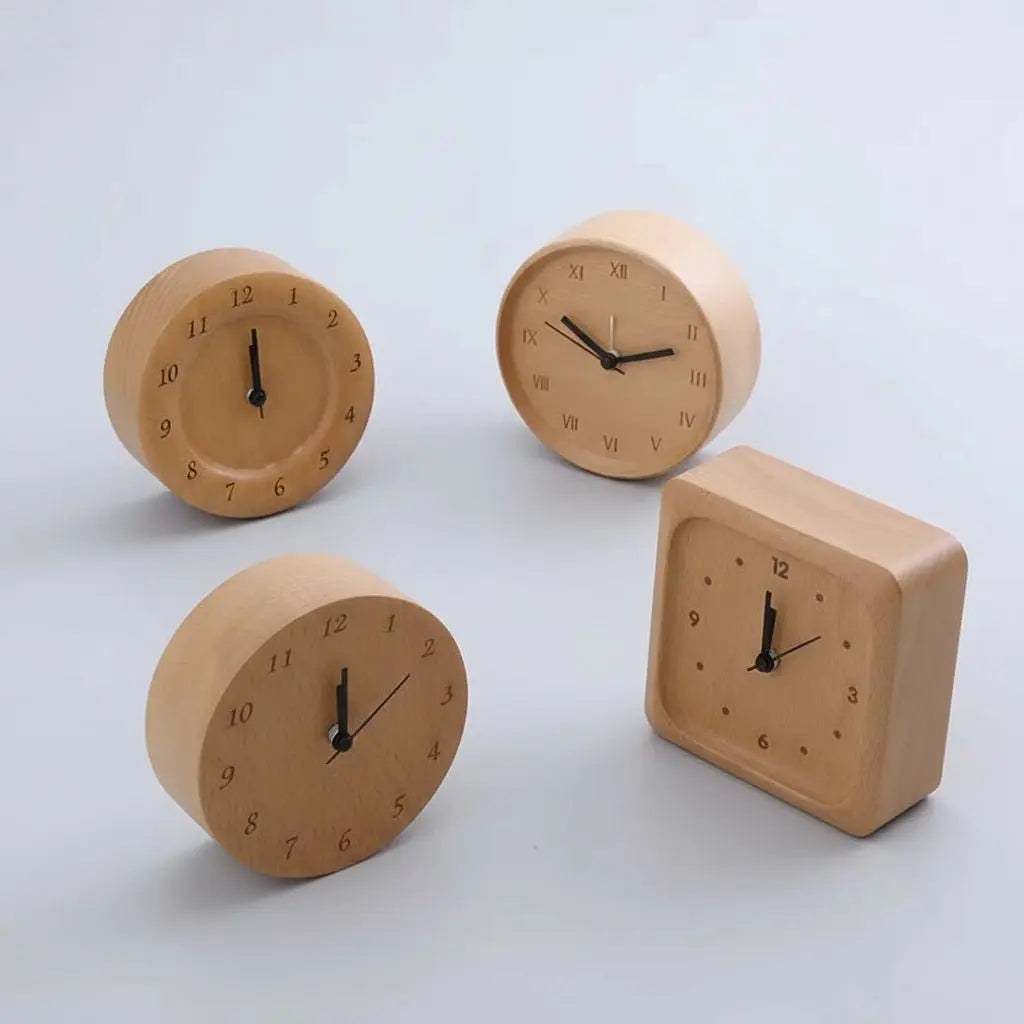 Wecker aus Buchenholz – Leises Uhrwerk, Minimales Design Zorenza