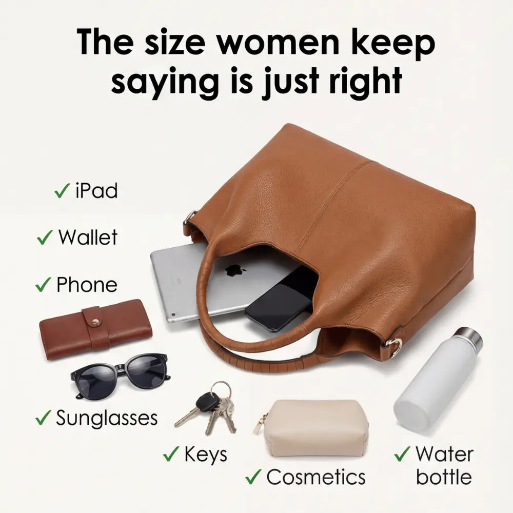 Weiche Leder-Hobo-Tasche mit mehreren Fächern Zorenza