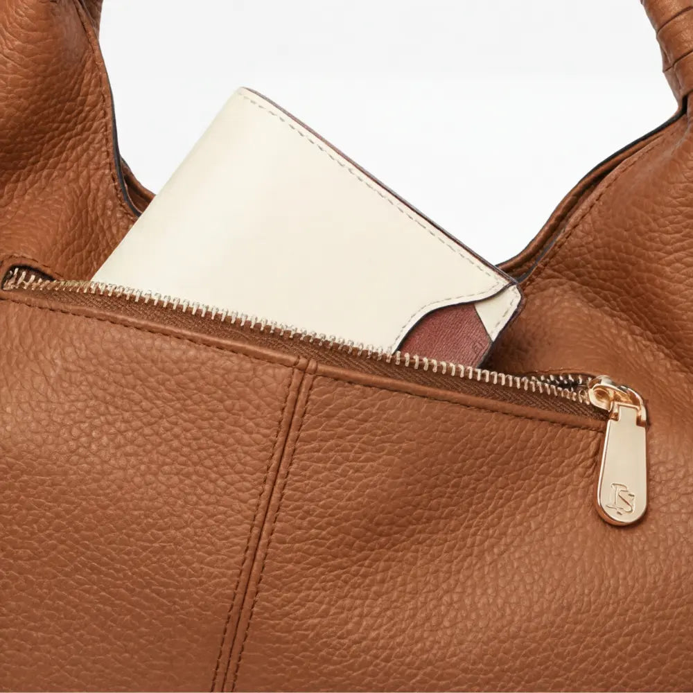 Weiche Leder-Hobo-Tasche mit mehreren Fächern Zorenza