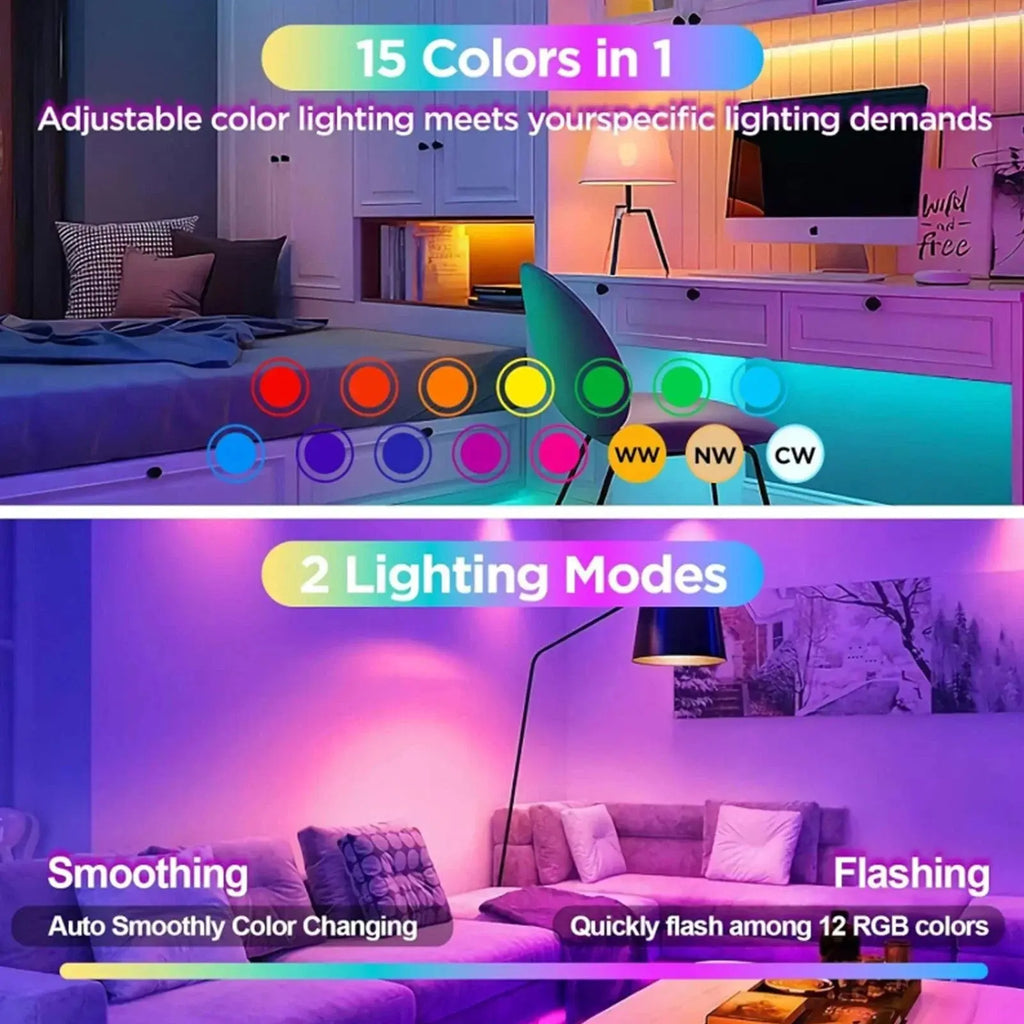 Wiederaufladbare RGB-LED-Lampe E27 mit Fernbedienung – Keine Verkabelung nötig Zorenza