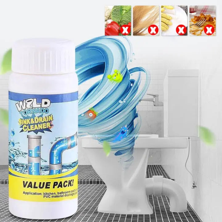 Wild Tornado Rohr- & Abflussreiniger – Gründliche Pflege für Spüle & Waschbecken (2er-Set) Zorenza