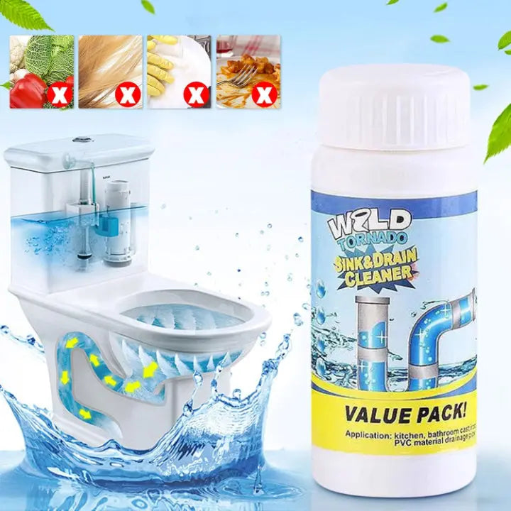 Wild Tornado Rohr- & Abflussreiniger – Gründliche Pflege für Spüle & Waschbecken (2er-Set) Zorenza