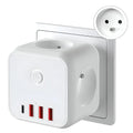 Würfel-Steckdosenleiste mit USB & Type-C – 7-in-1 Ladestation Zorenza