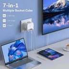 Würfel-Steckdosenleiste mit USB & Type-C – 7-in-1 Ladestation Zorenza