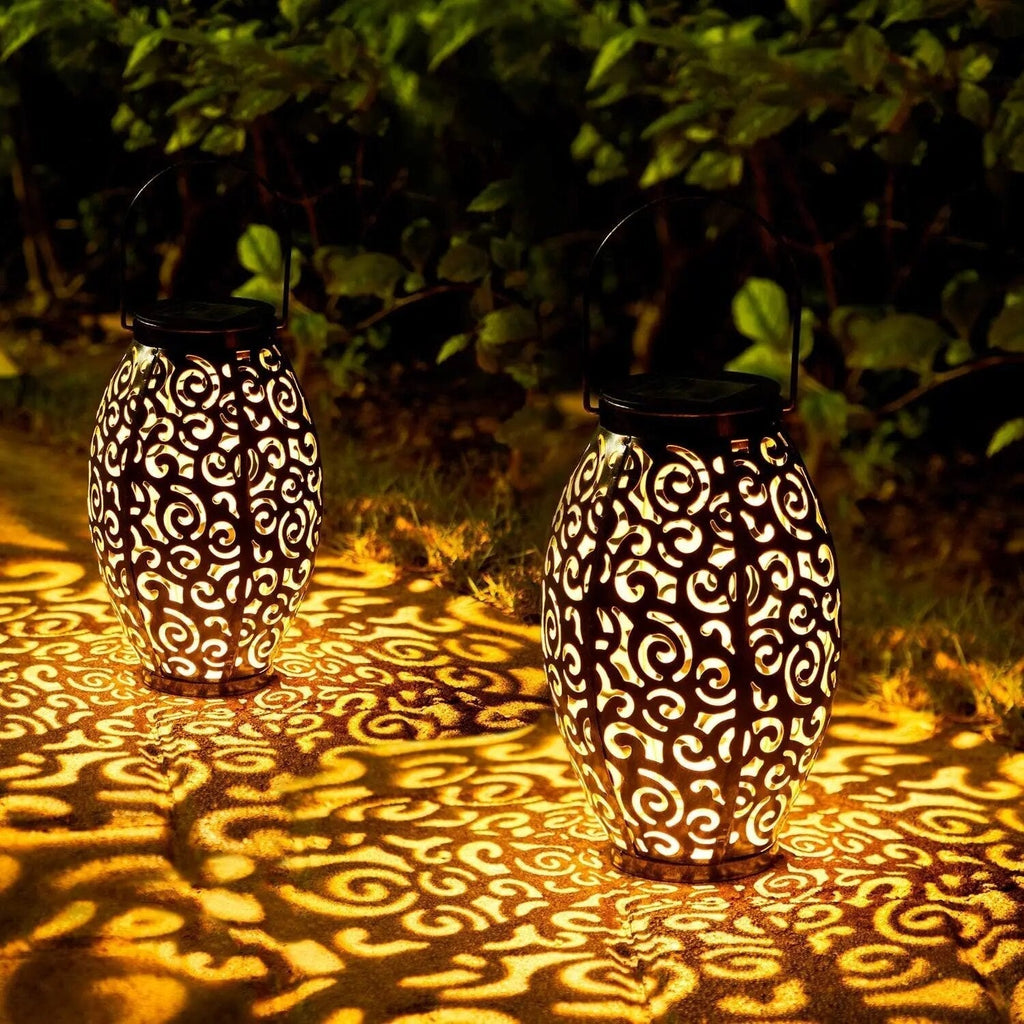 Solar-Gartenlaterne mit Ornament-Muster -    Zorenza