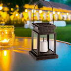Solar-Kerzenlaterne mit LED-Flackerlicht für Garten und Balkon -    Zorenza