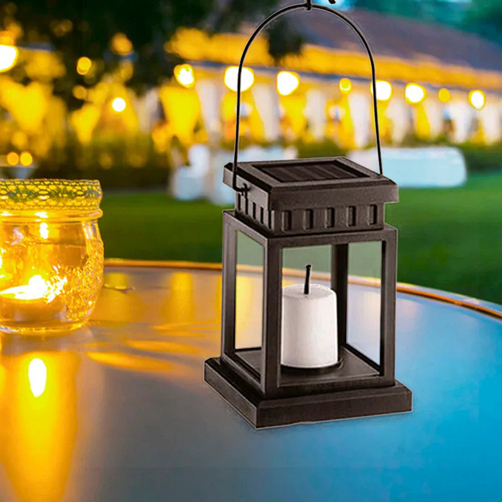 Solar-Kerzenlaterne mit LED-Flackerlicht für Garten und Balkon -    Zorenza