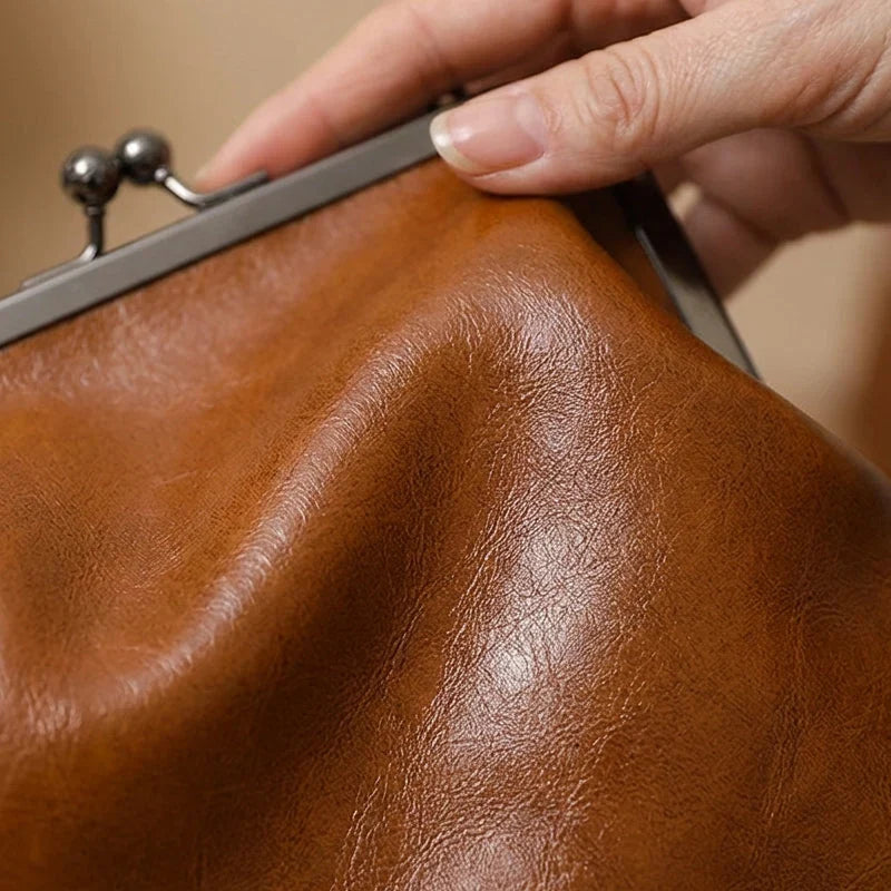 Handtasche Kunstleder mit Vintage-Bügelverschluss -    Zorenza