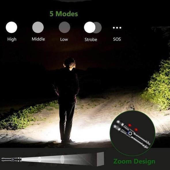 Hochleistungs-Taschenlampe mit 3000-5000 Lumen und Akku -    Zorenza