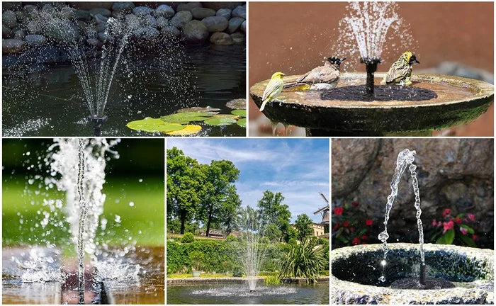 Solar-Springbrunnenpumpe mit 8 Düsenaufsätzen -    Zorenza