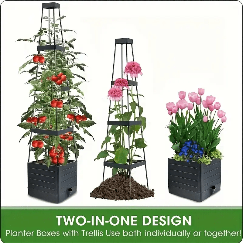 Pflanzkübel mit Bewässerungssystem und Rankhilfe -    Zorenza