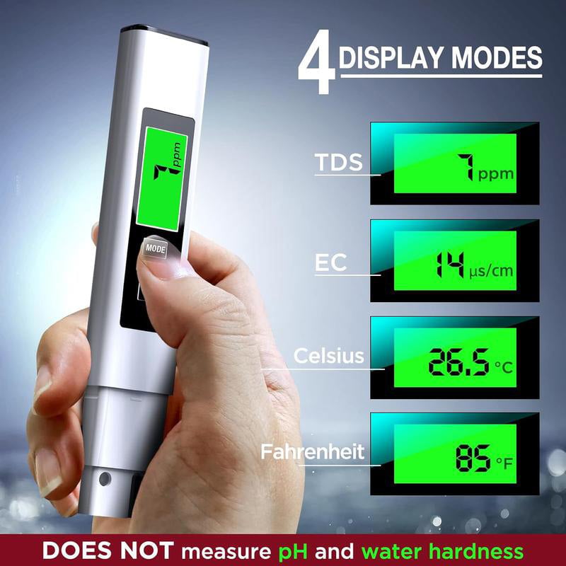 Wassertester digital 4-in-1 mit Titansonde -    Zorenza