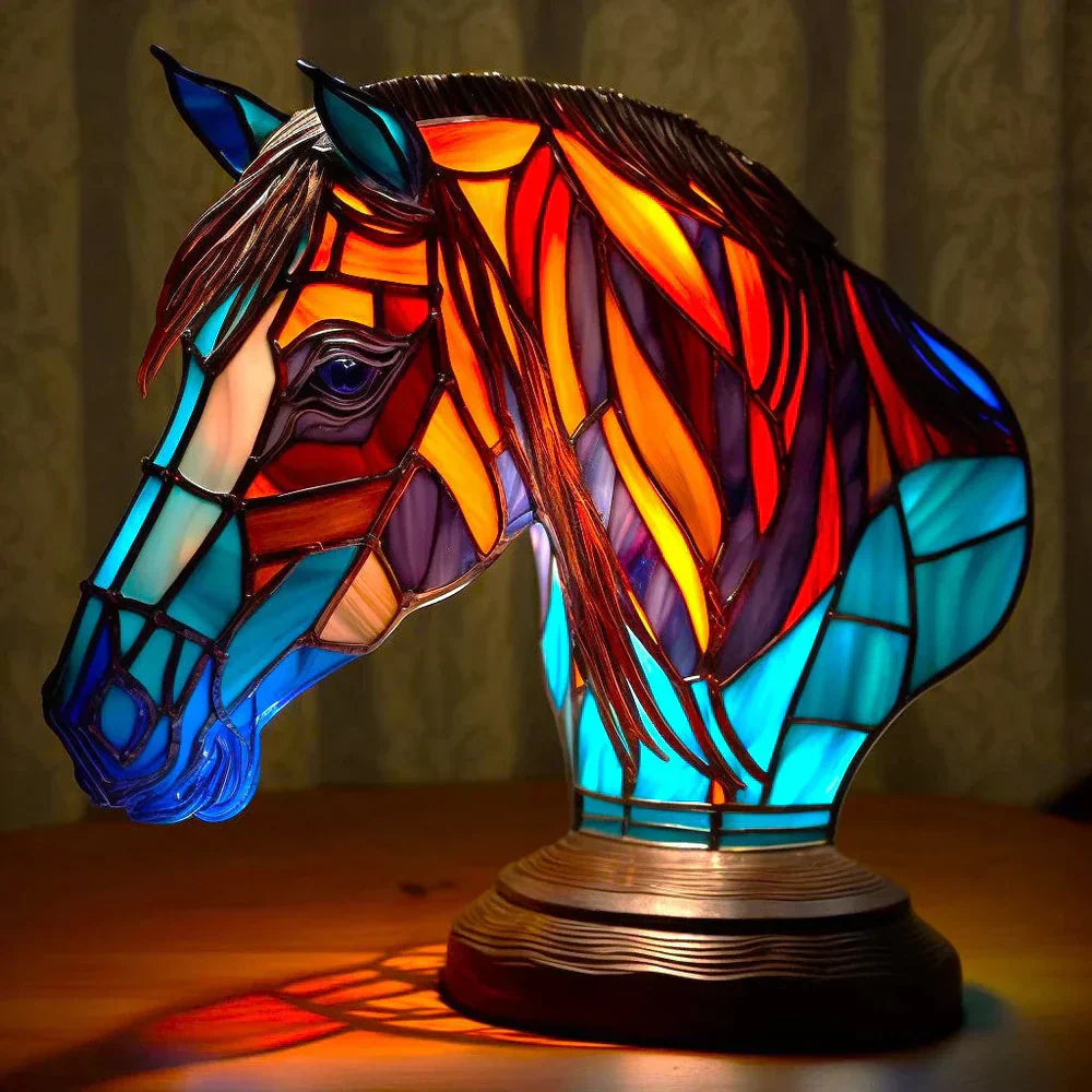 Tiffany Tierlampe Buntglas – Handgefertigt mit warmem Licht -    Zorenza