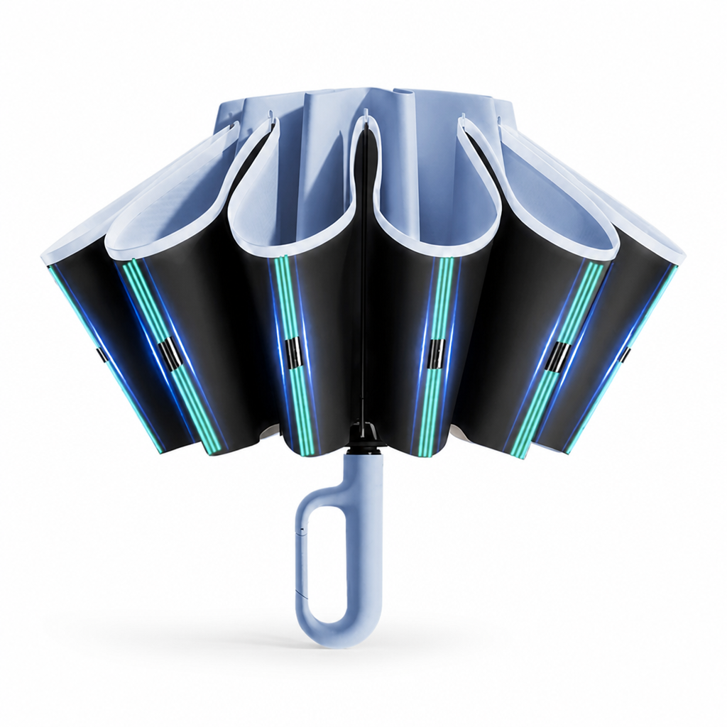 Taschenschirm automatisch winddicht mit Reflexstreifen -    Zorenza