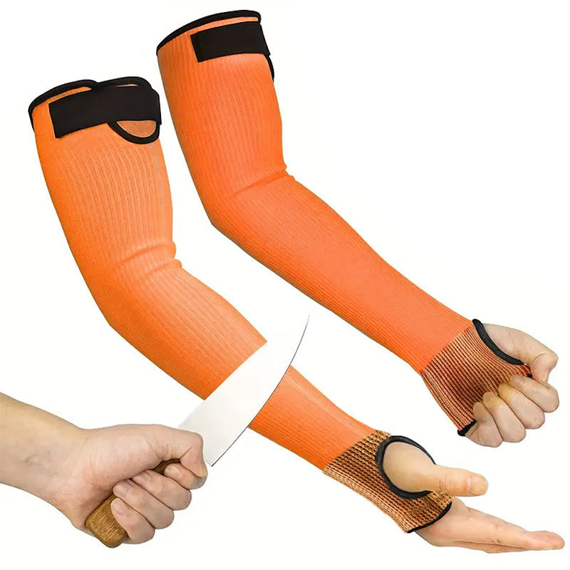 Schnittschutz Armschützer mit Daumenloch und Klettverschluss -    Zorenza