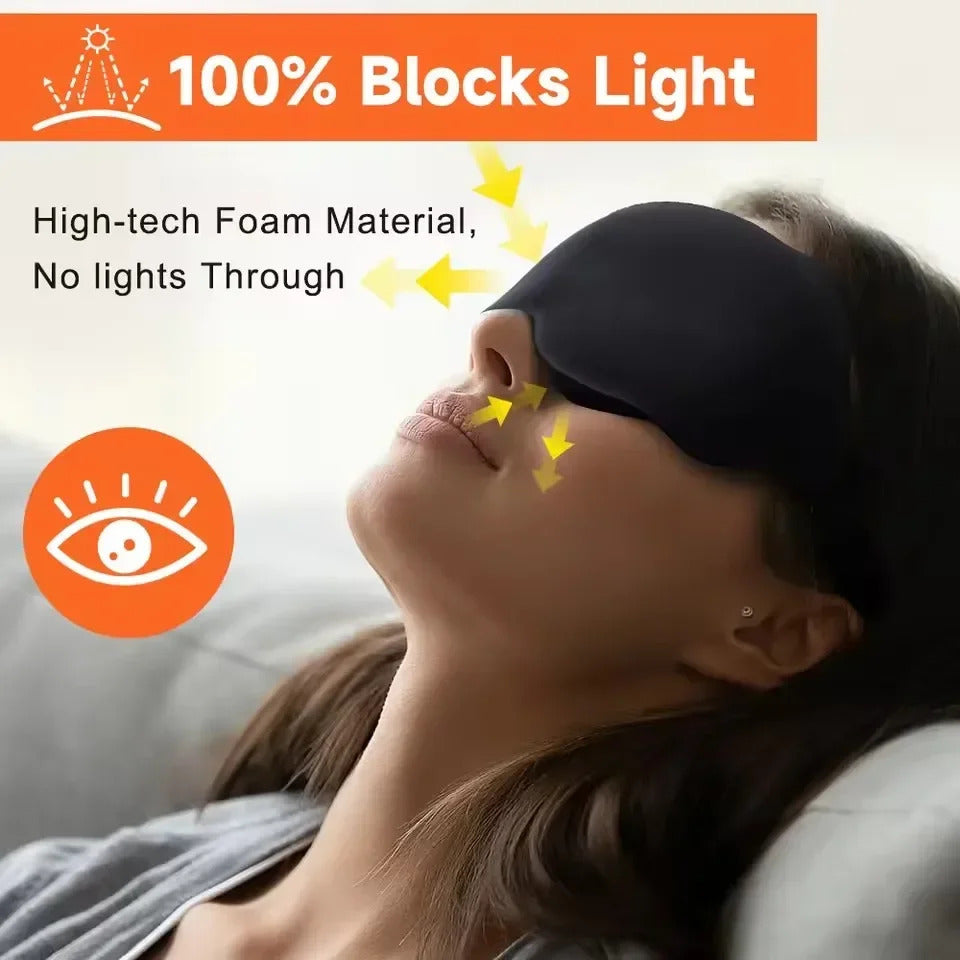 3D Schlafmaske mit Augen-Konturierung – Lichtundurchlässig -    Zorenza