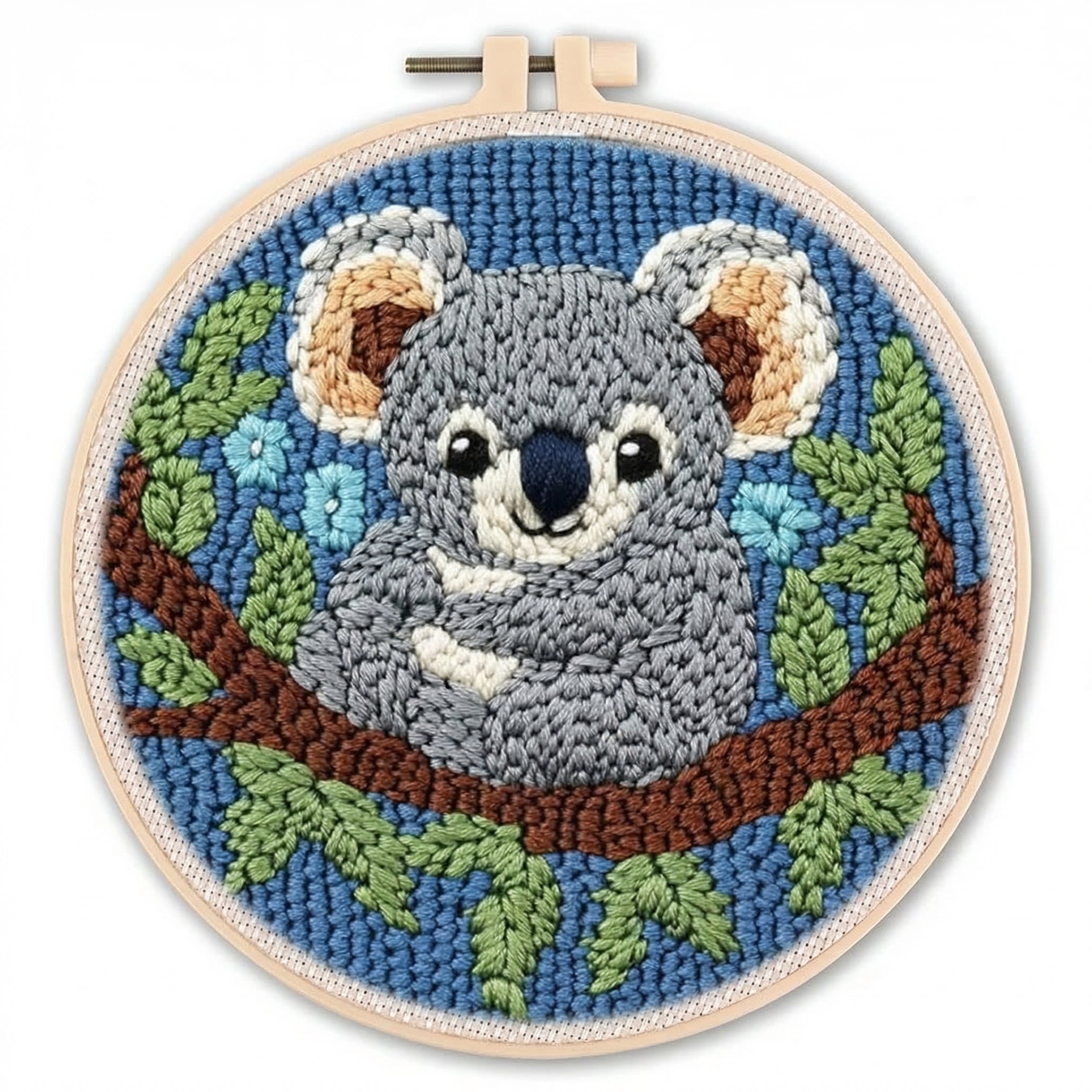Punch Needle Set mit bunter Wolle und Stickrahmen -    Zorenza