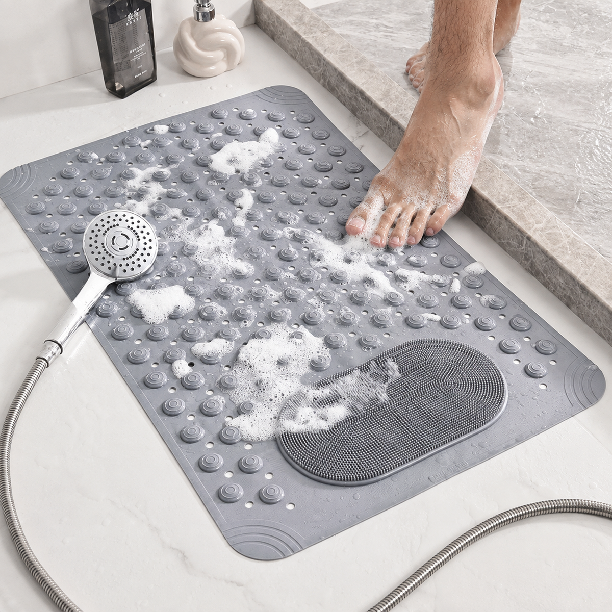 Antirutschmatte Dusche mit Massagenoppen und Saugnäpfen -    Zorenza
