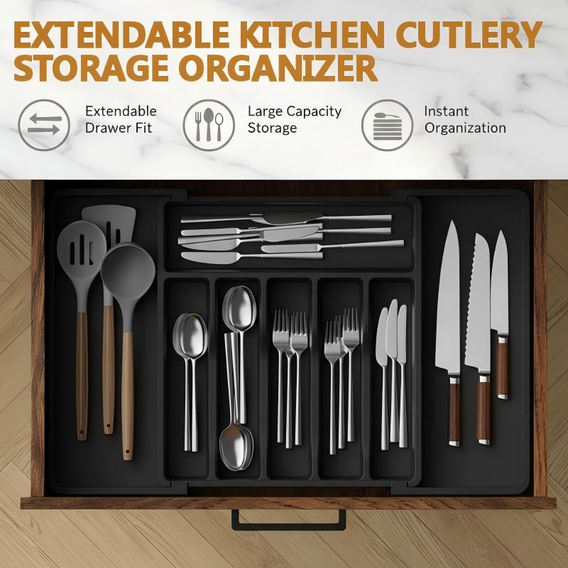 Ausziehbarer Besteck-Schubladenorganizer – Verstellbar 33–57 cm Zorenza