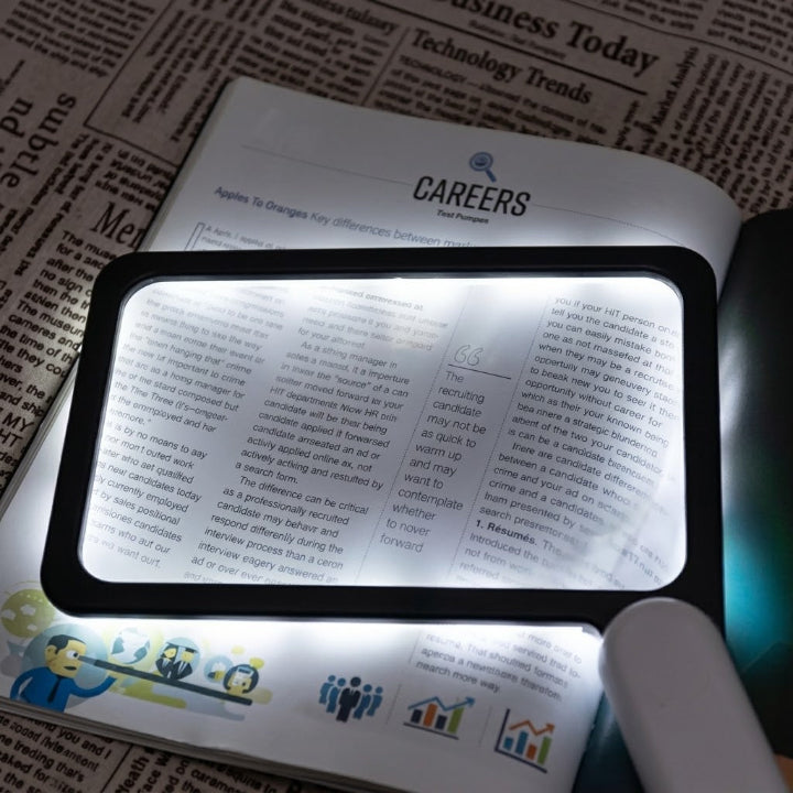 LED Leselupe mit 5-fach Vergrößerung und dimmbarem Licht -    Zorenza