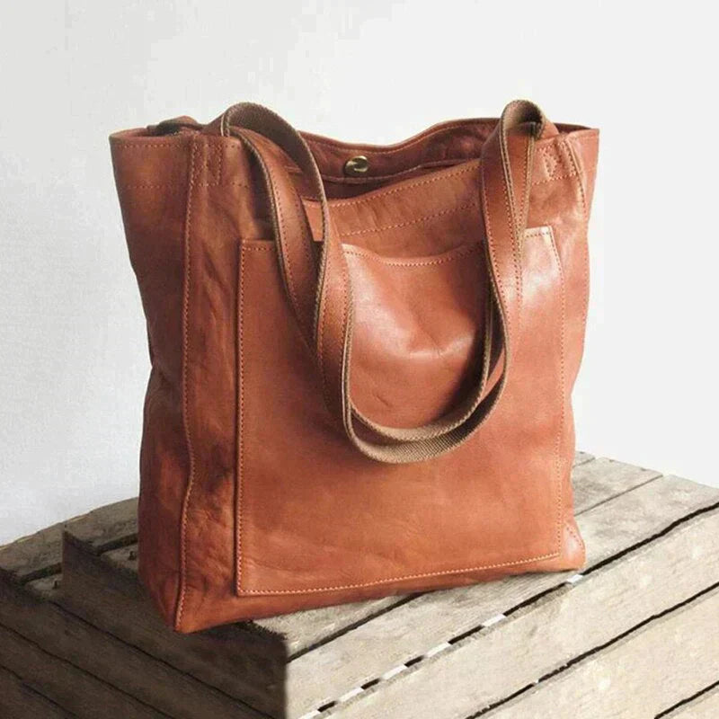 Leder-Shopper Vintage Stil für Laptop und Alltag -    Zorenza