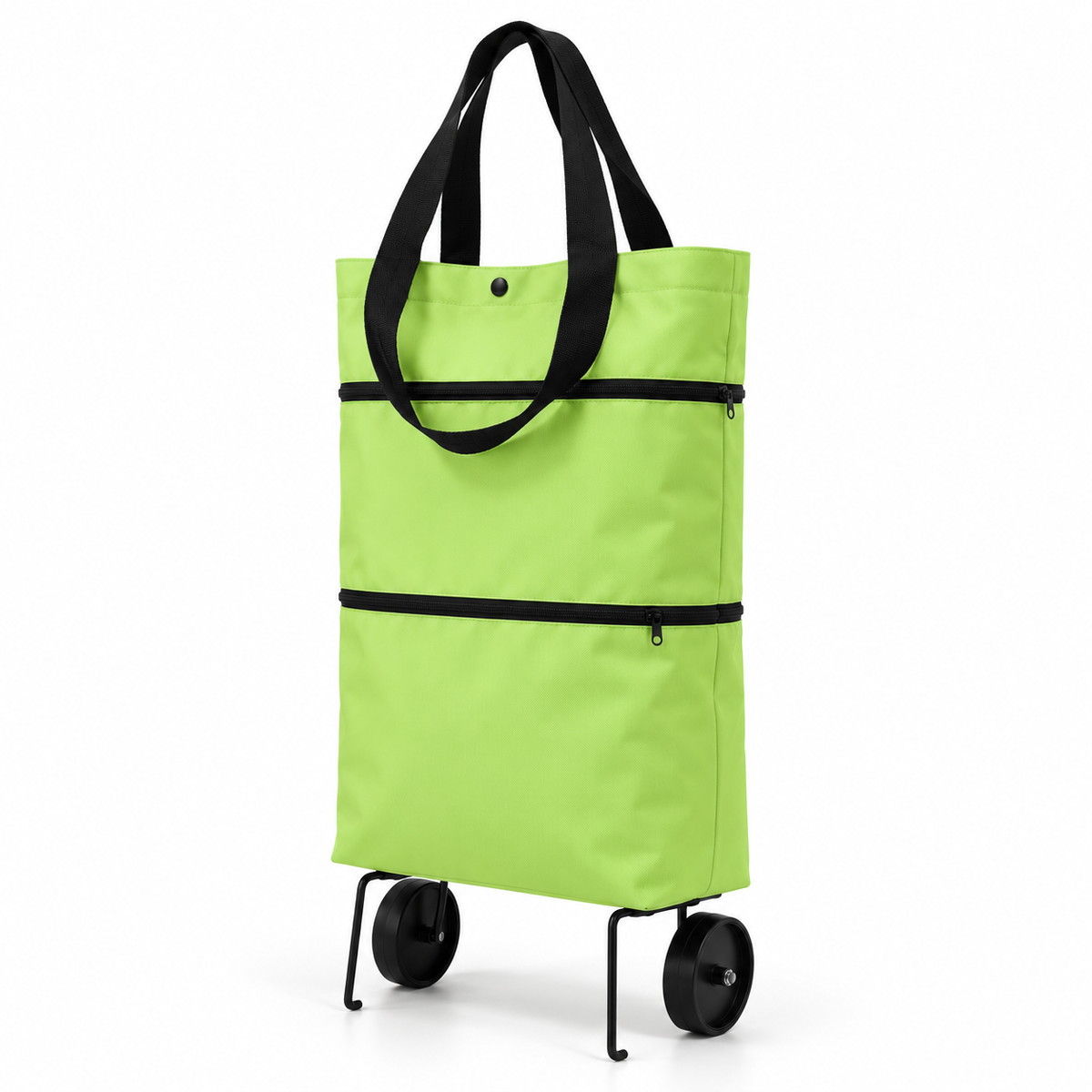 Falttasche mit Rollen – Einkaufstrolley und Schultertasche -    Zorenza