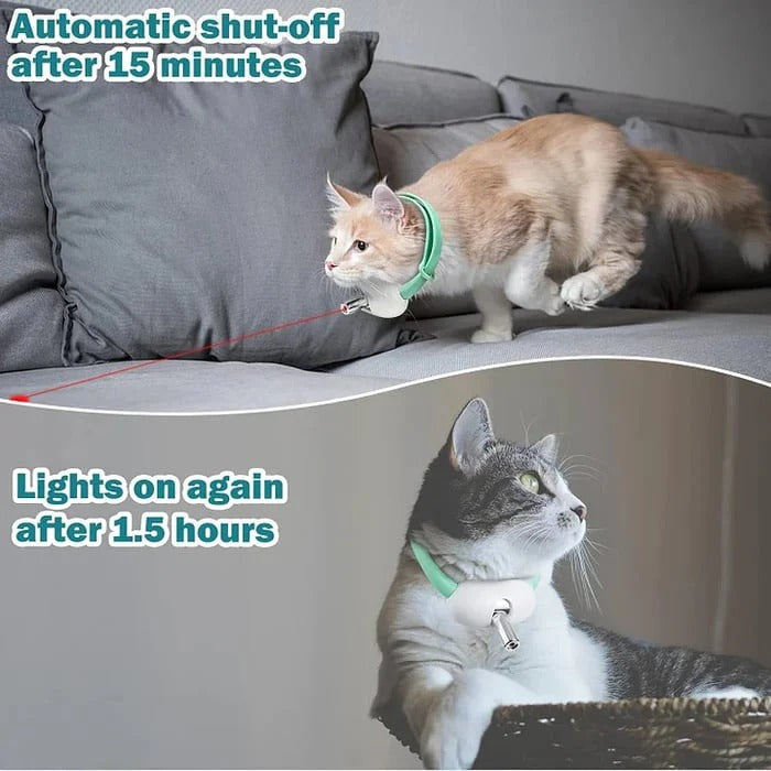 Automatisches Laser-Spielhalsband für Katzen – Aktiv Auch Ohne Aufsicht Zorenza