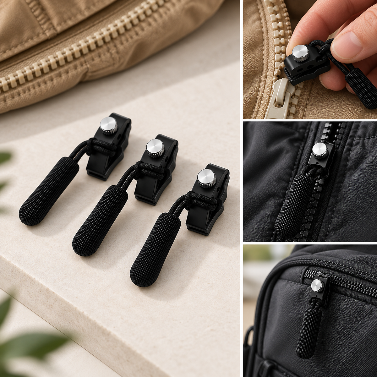 Reißverschluss-Reparatur-Set 15-teilig für Jacken, Taschen und Schuhe -    Zorenza