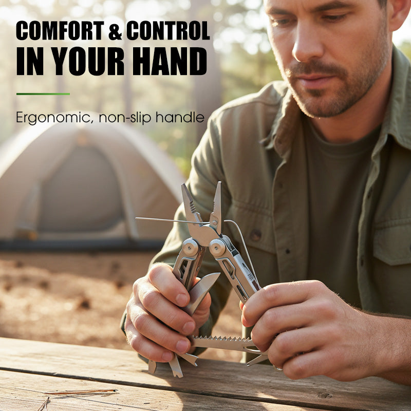 12-in-1-Klappmultitool mit Zange – Kompakter Edelstahl Zorenza