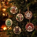 Diamond Painting Weihnachtsanhänger Set 6-teilig -    Zorenza