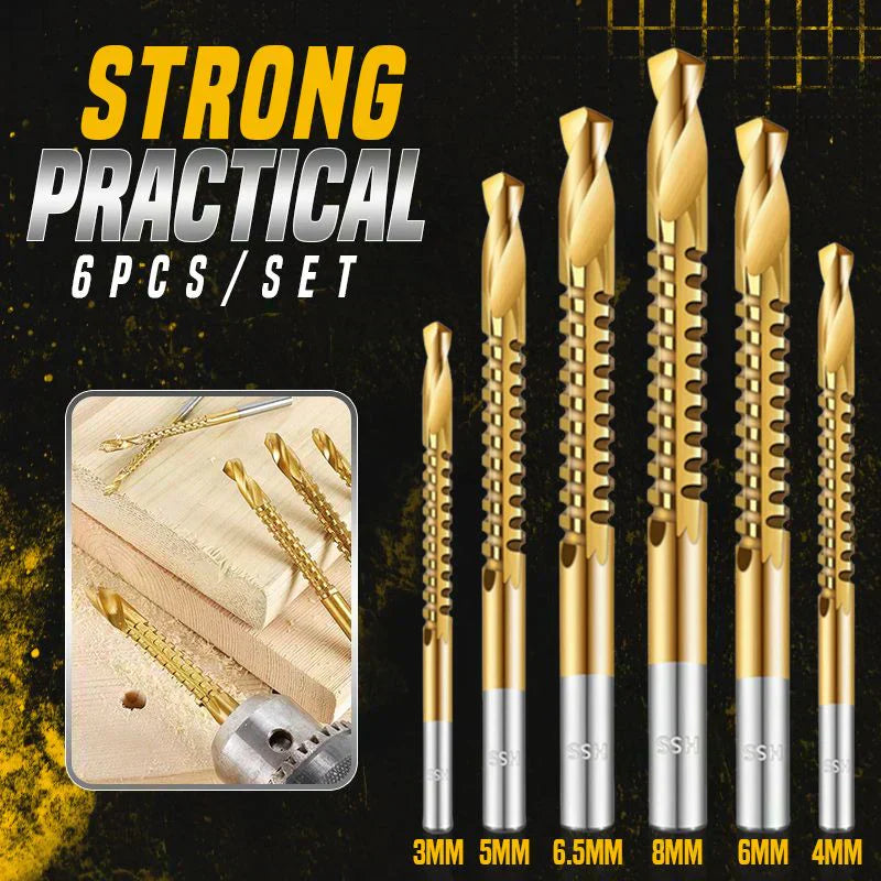 Spiralbohrer Set 6-teilig HSS Titan beschichtet 3-8 mm -    Zorenza