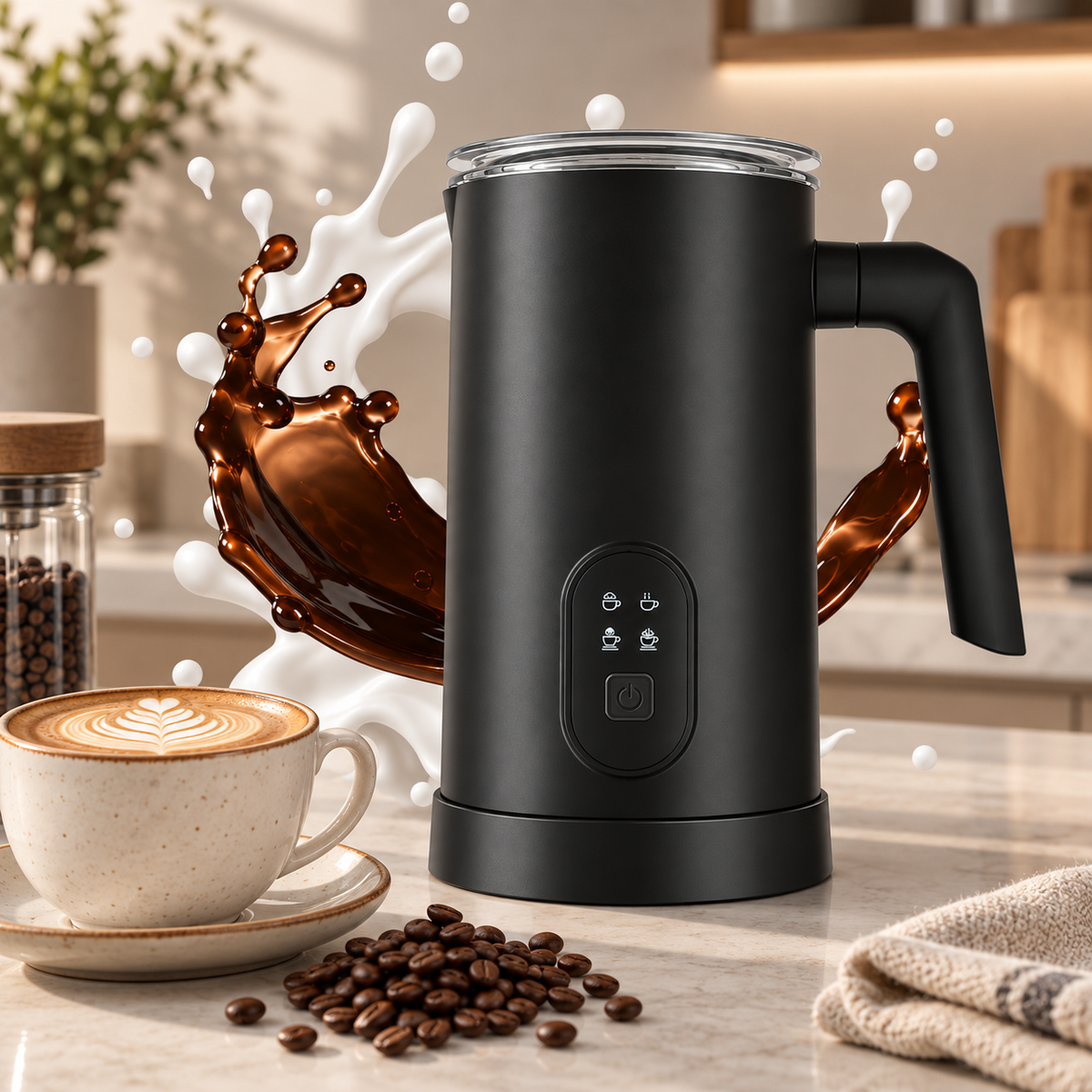 Wasserkocher Kunststoff mit Temperaturregelung und Falten-Design -    Zorenza